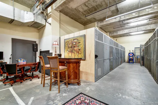 a view of a porch with furniture