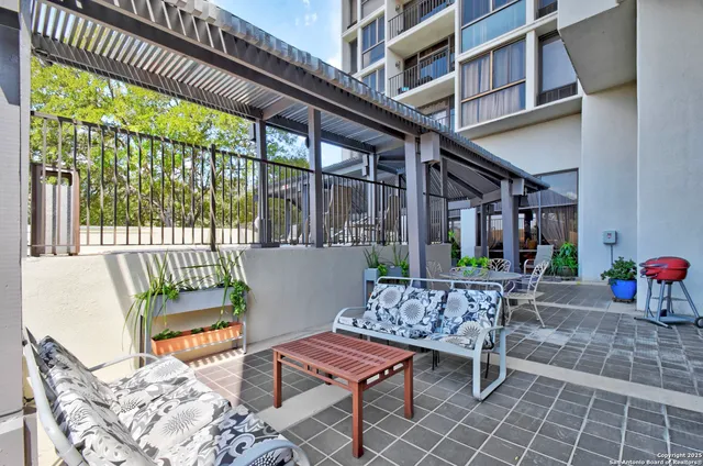 a view of a building with a outdoor space