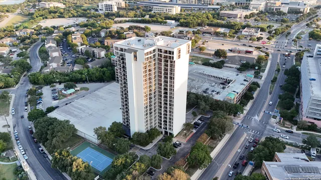 an aerial view of city