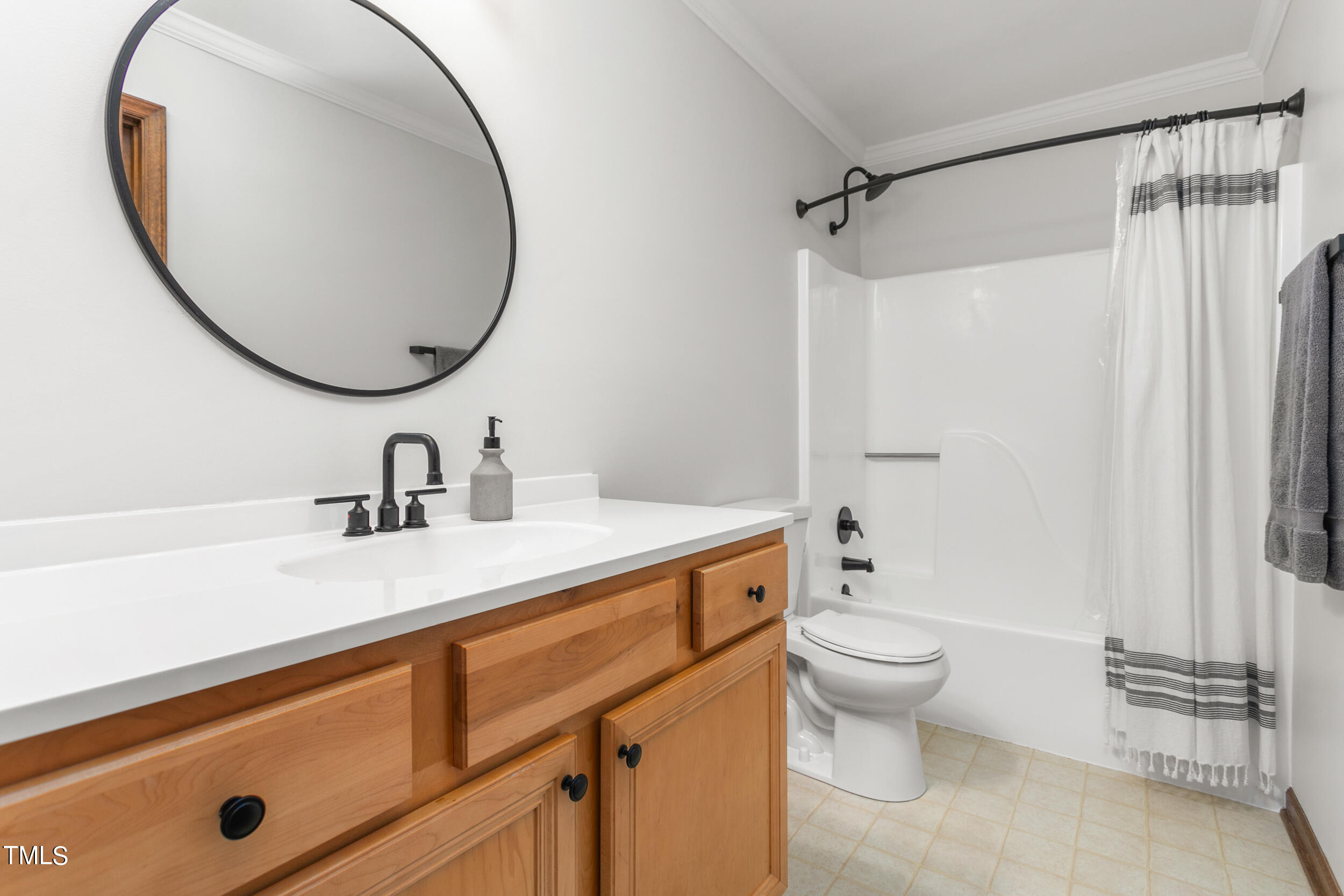 8801 Highway 157 Rougemont, NC 27572 - Photo 20 of 60 a bathroom with a sink a toilet and a mirror