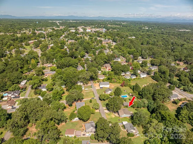 a view of city and mountain