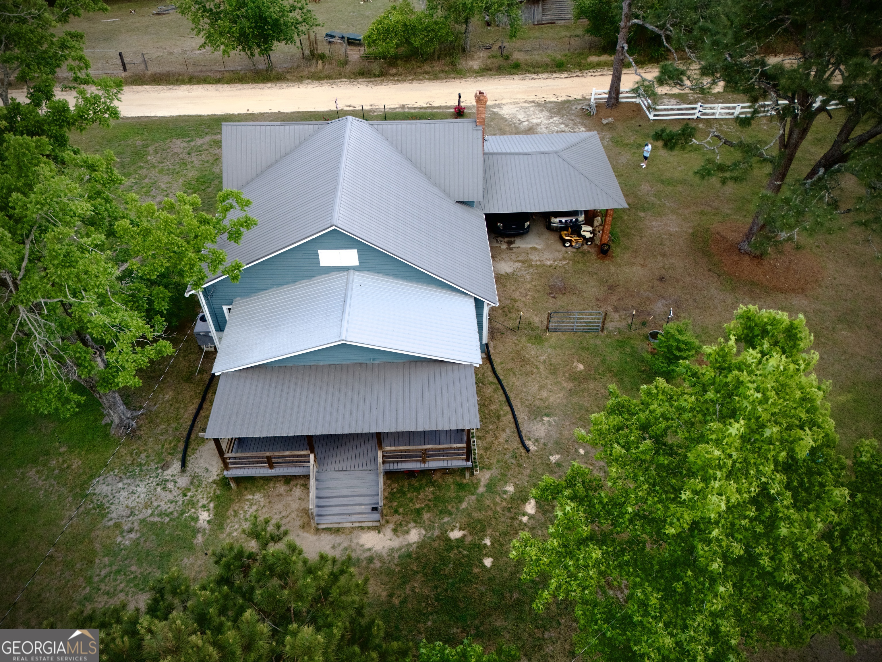 629 Bobby Fortner Road Kite, GA 31049 - Photo 53 of 63 a aerial view of a house with a yard and large tree