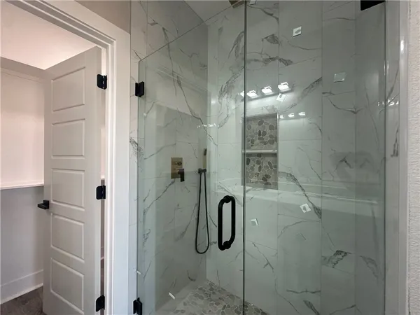 a close view of closet