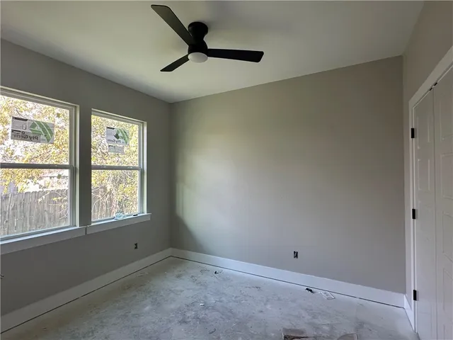 an empty room with a window