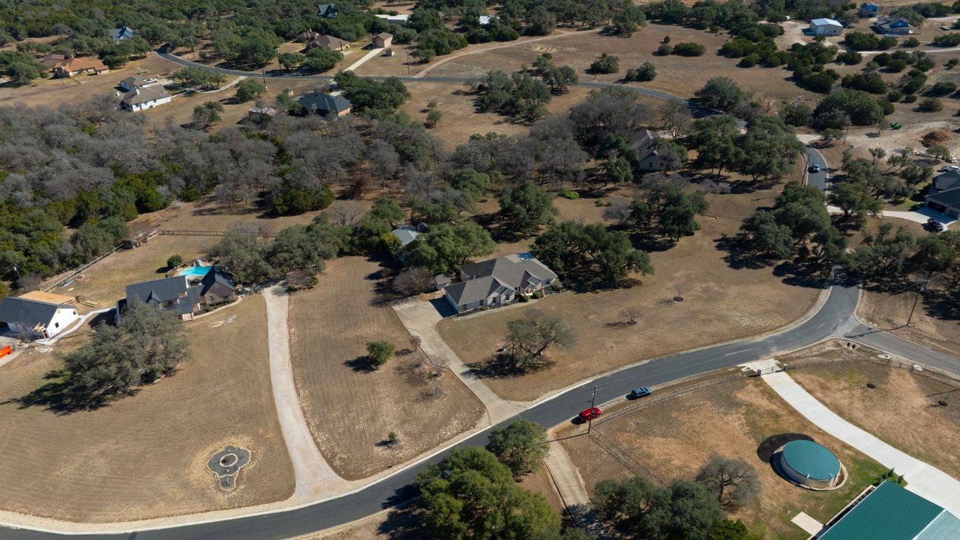 200 High River Ranch Drive Liberty Hill, TX 78642 - Photo 36 of 39 an aerial view of residential houses with outdoor space