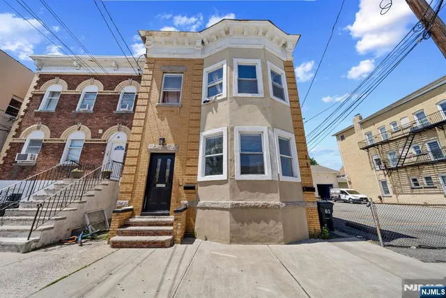 a front view of a building