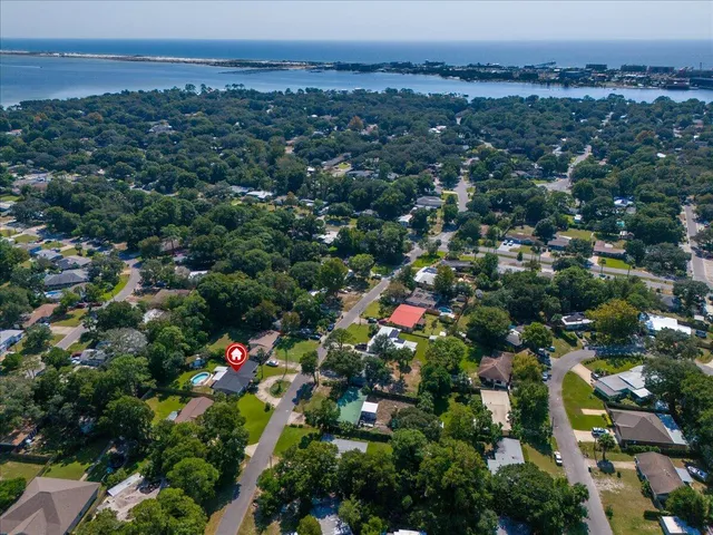 a view of city and mountain
