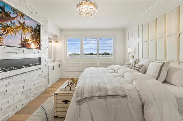 a view of a swimming pool and an outdoor space