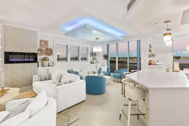 a view of a city from a balcony