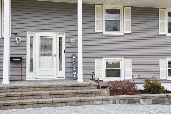 a front view of a house
