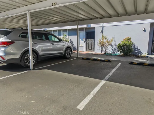 a view of a cars parking space