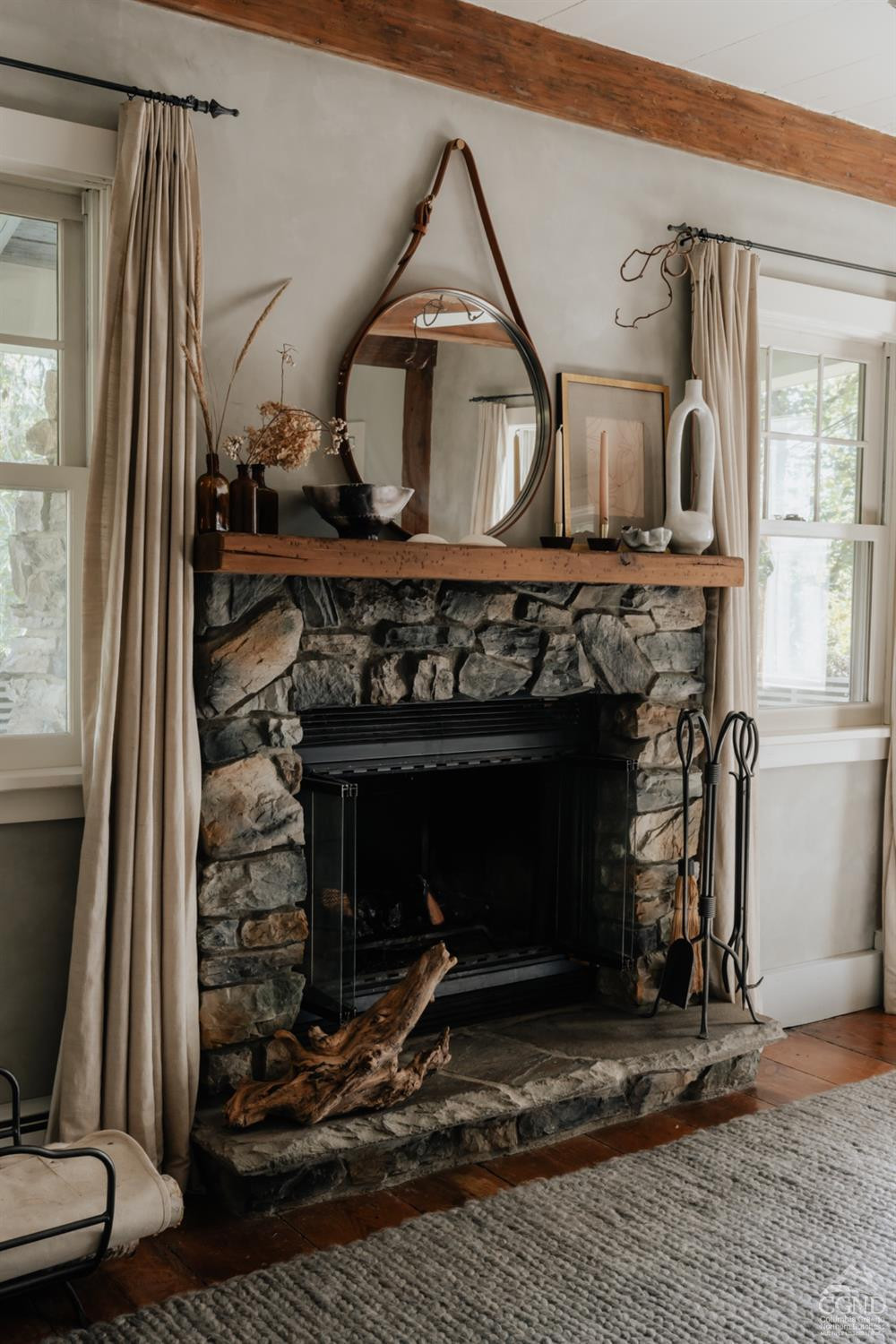 367 County Rt 2 Marbletown, NY 12404 - Photo 10 of 43 a view of fireplace and front door