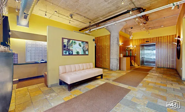 aerial view of a house with a yard