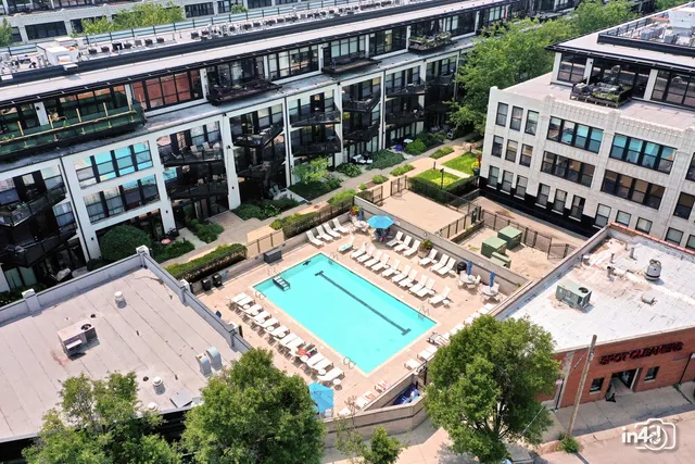 an aerial view of a city