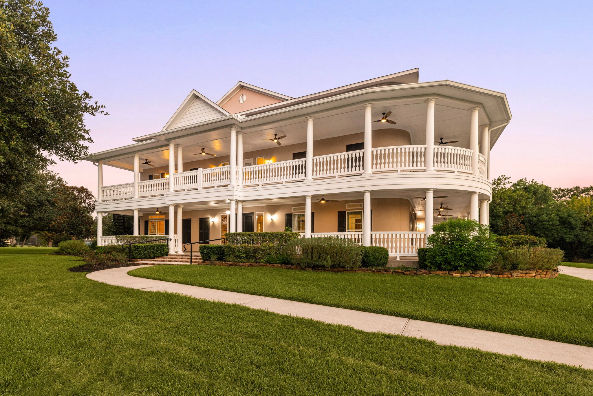 6039 Franz Road Katy, TX 77493 - Photo 1 of 49 The signature of this Old Katy estate: deep wraparound porches spanning both levels and three sides of the home, creating an unmistakable Southern presence framed by mature trees and nearly 2.5 acres.
