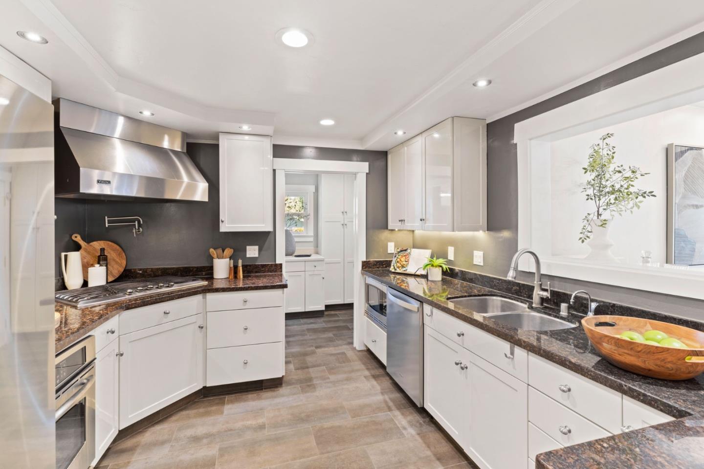 1426 Walnut Drive Campbell, CA 95008 - Photo 14 of 52 a kitchen with stainless steel appliances granite countertop a sink stove and cabinets