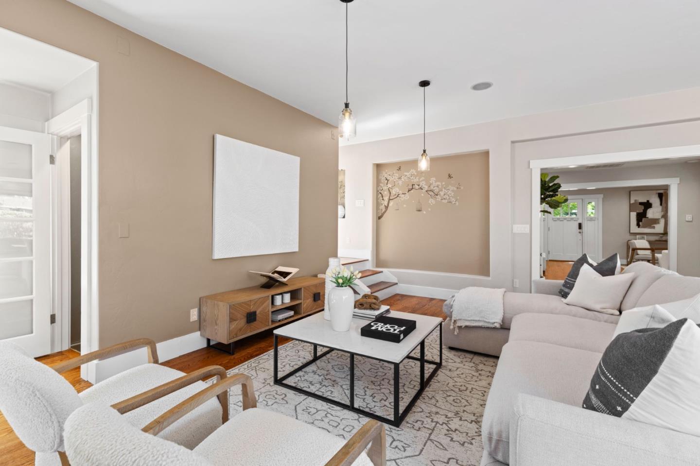 1426 Walnut Drive Campbell, CA 95008 - Photo 21 of 52 a living room with furniture and a chandelier