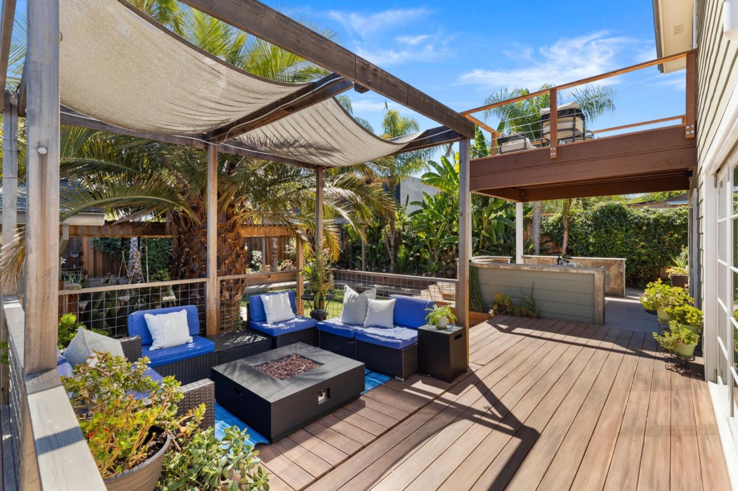 1426 Walnut Drive Campbell, CA 95008 - Photo 31 of 52 a view of a patio with couches chairs and a potted plant