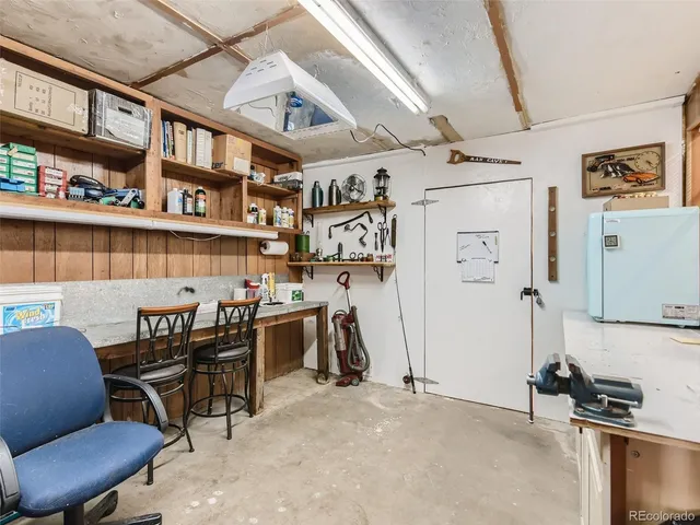 a view of a patio on the deck