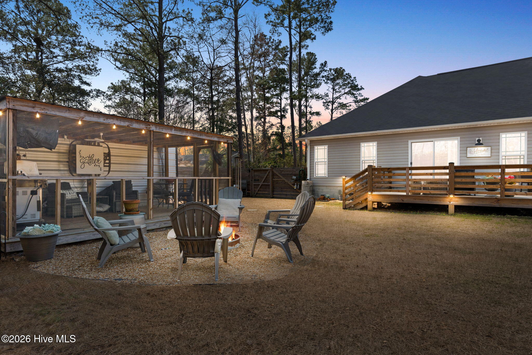 830 Village Point Road Southwest Shallotte, NC 28470 - Photo 41 of 52 Twighlight Backyard