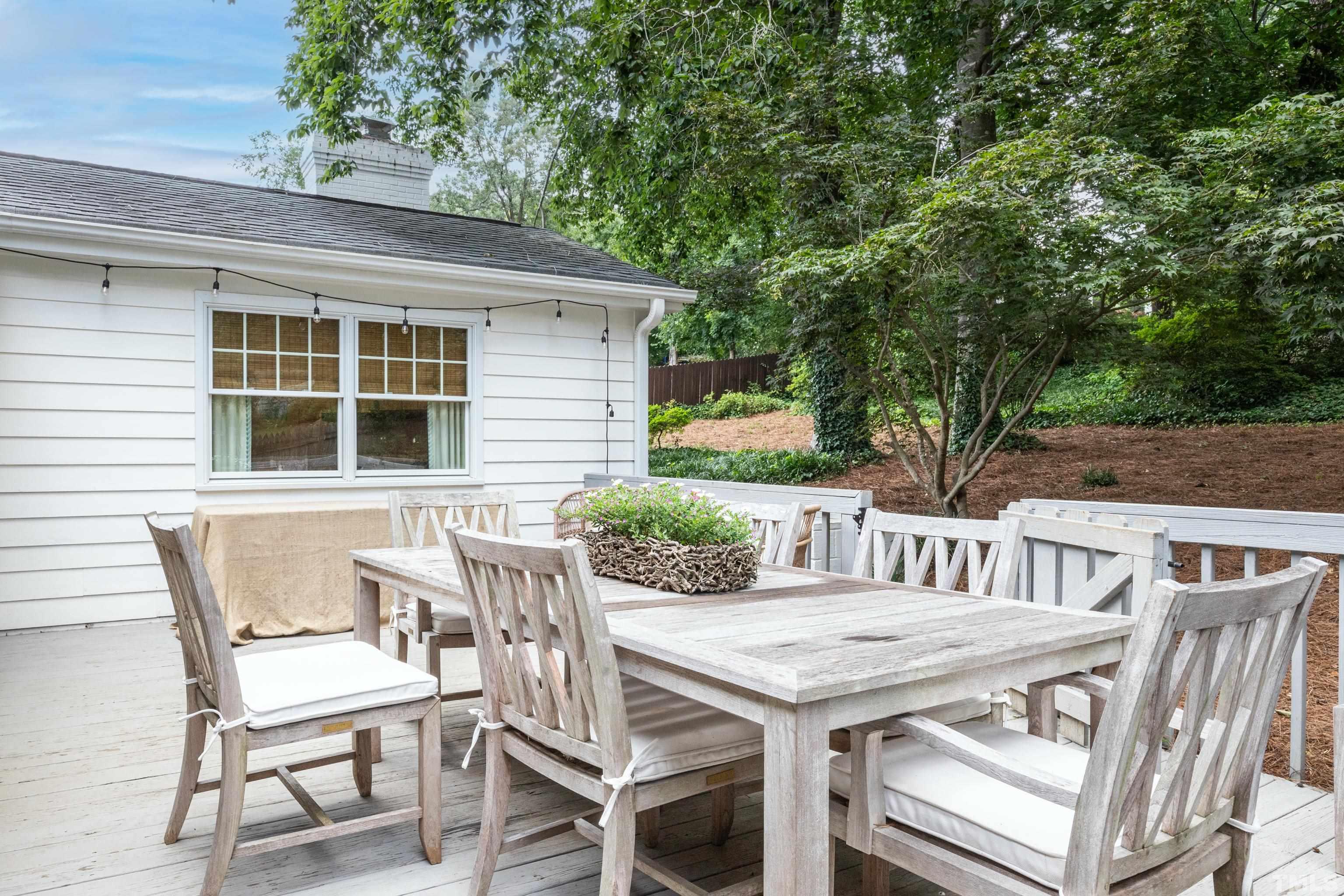 816 Davidson Street Raleigh, NC 27609 - Photo 34 of 36 a view of a patio with table and chairs