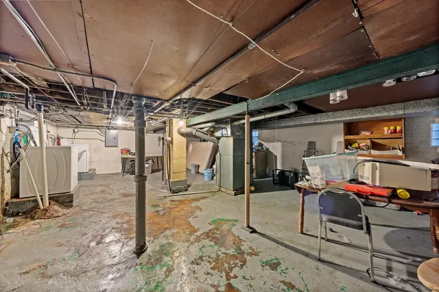 a view of storage and utility room