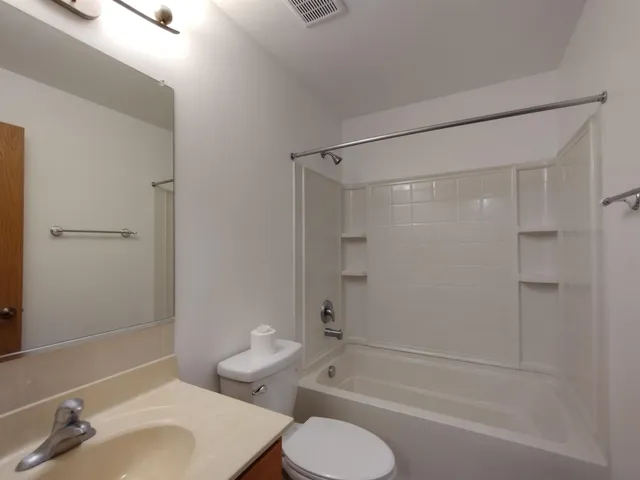 a bathroom with a toilet and a bathtub