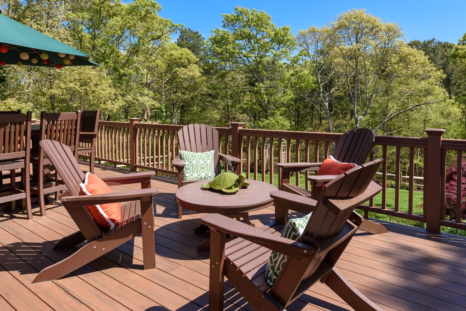 51 Sequattom Road Harwich, MA 02645 - Photo 24 of 35 a view of a chairs and table on the deck
