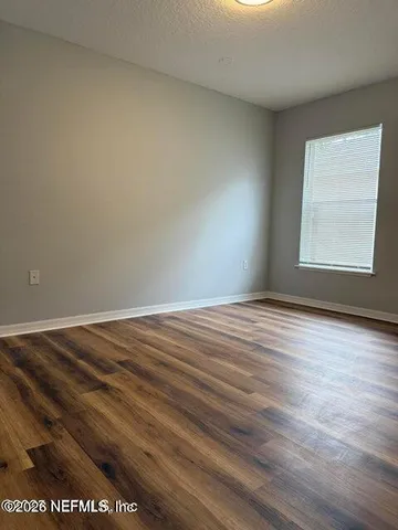 a view of small space with racks on the wall