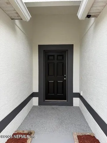 a view of an entryway door