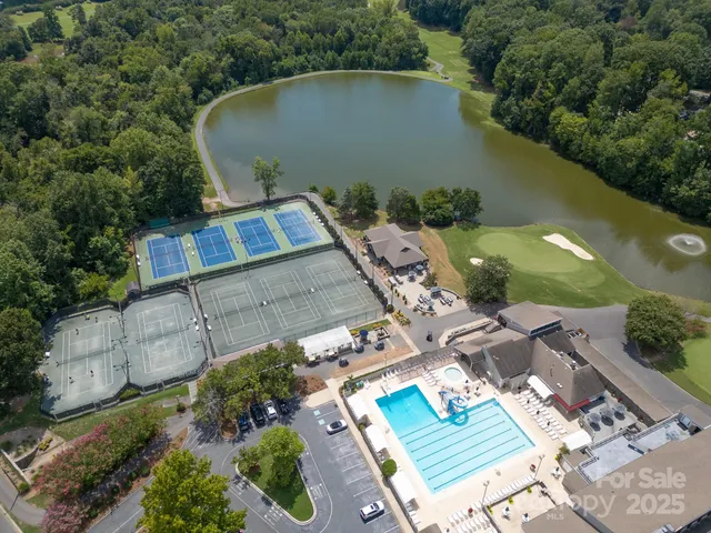an aerial view of a house having outdoor space