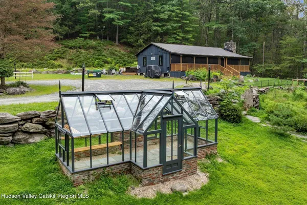 a view of a house with garden