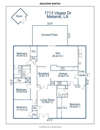 $344,500 | 1713 Vegas Drive, Metairie, LA 70003