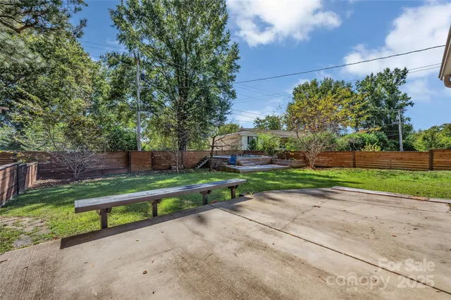 a park view with a bench