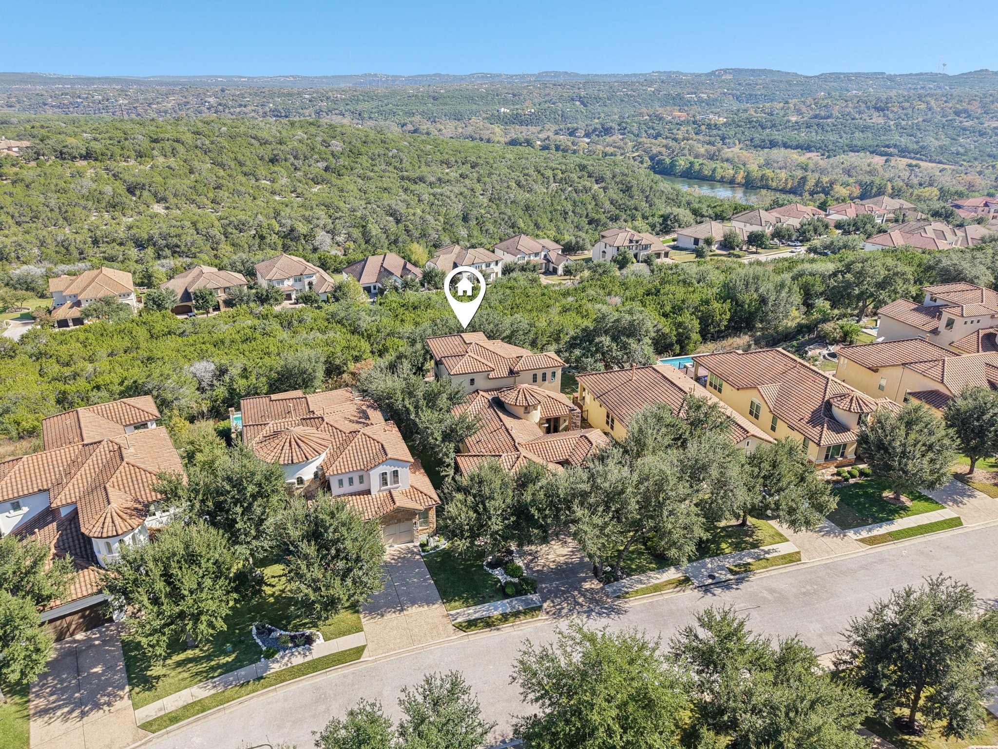11613 Shadestone Terrace Austin, TX 78732 - Photo 27 of 35 an aerial view of multiple house