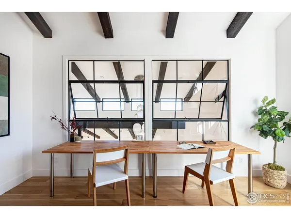 a bedroom with a bed and furniture