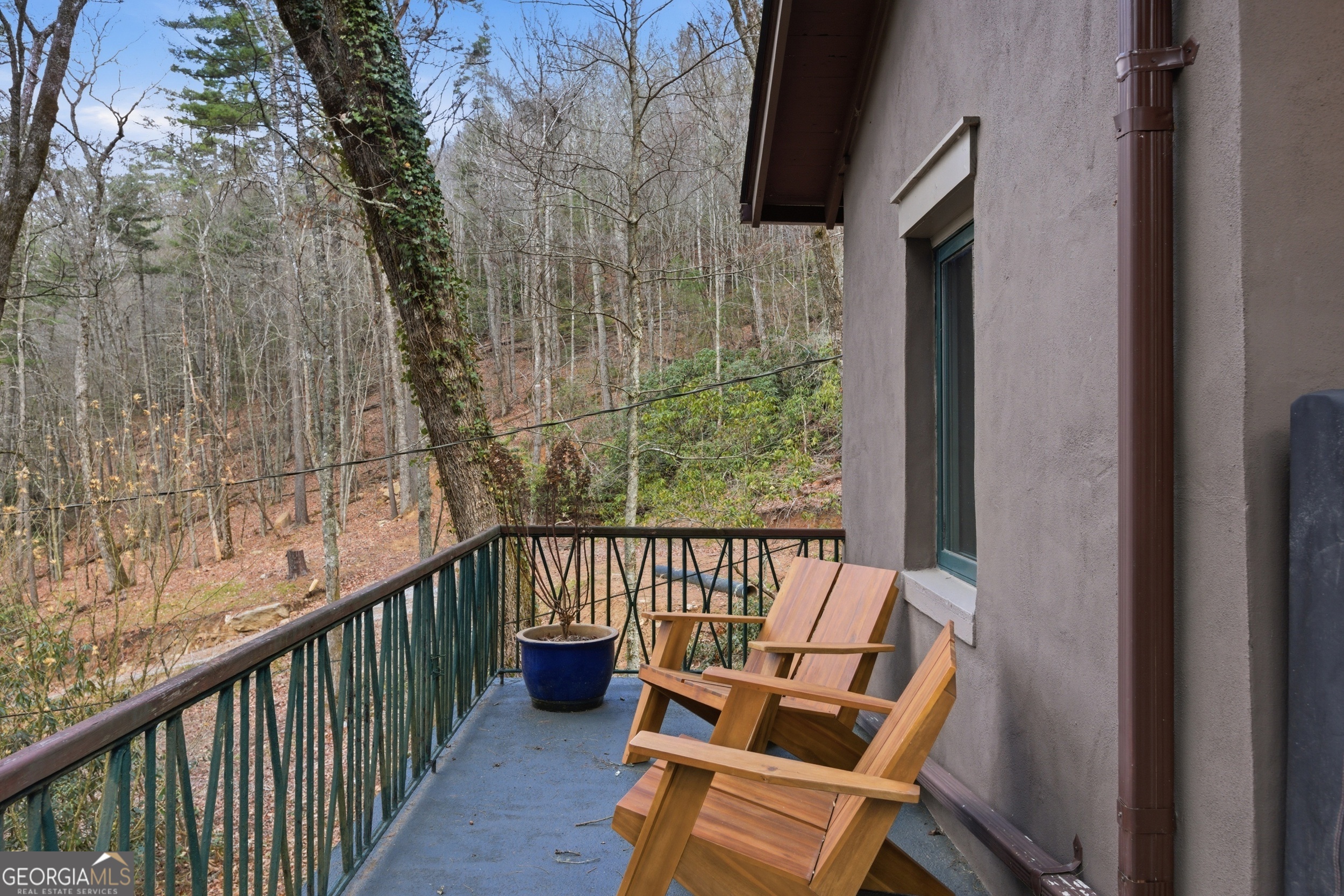 1921 Franklin Road Highlands, NC 28741 - Photo 67 of 72 a view of a chair and table in the balcony