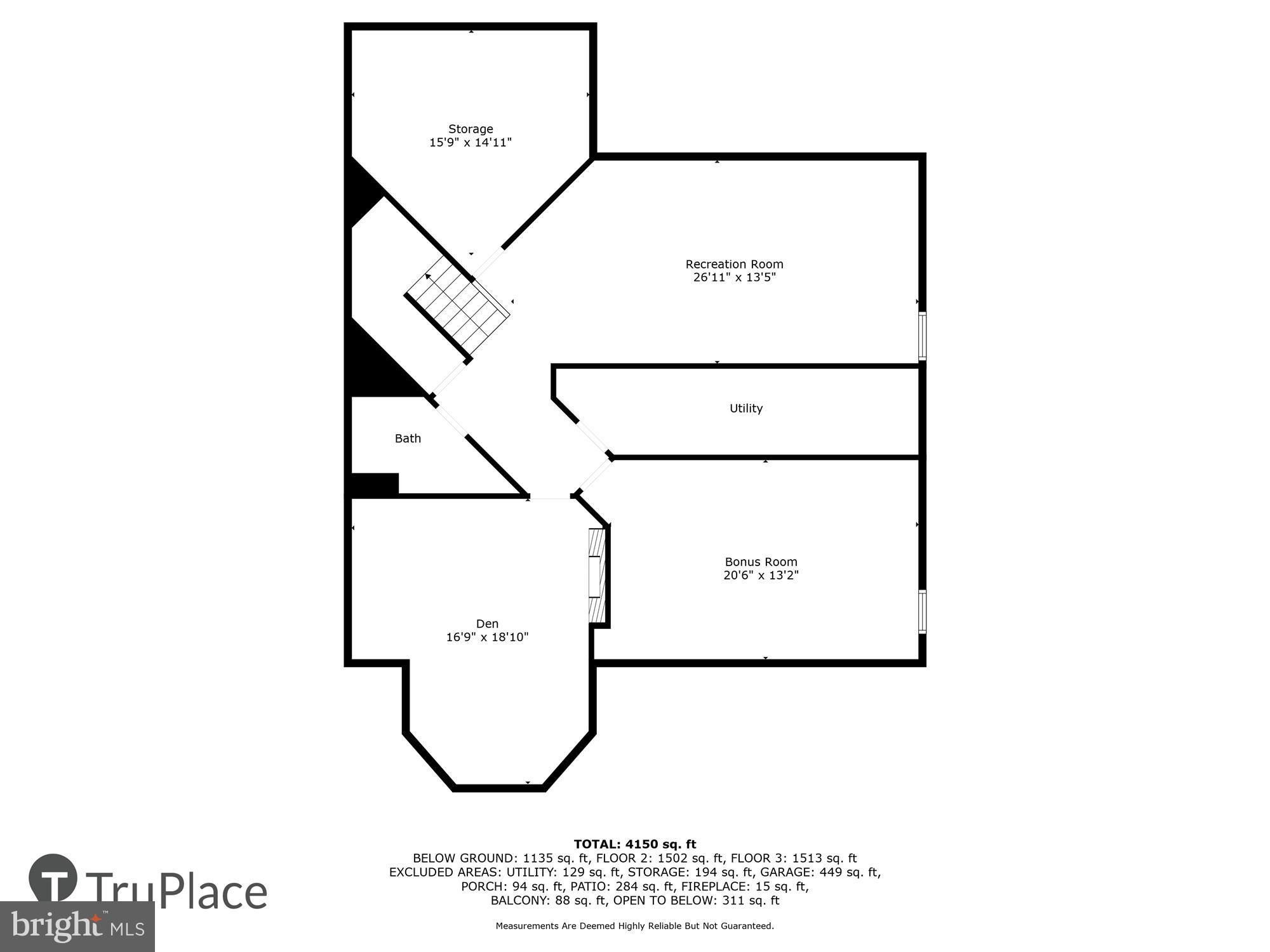 709 Pilot House Drive Annapolis, MD 21401 - Photo 21 of 34 Lower Level (Labels & Measurements)
