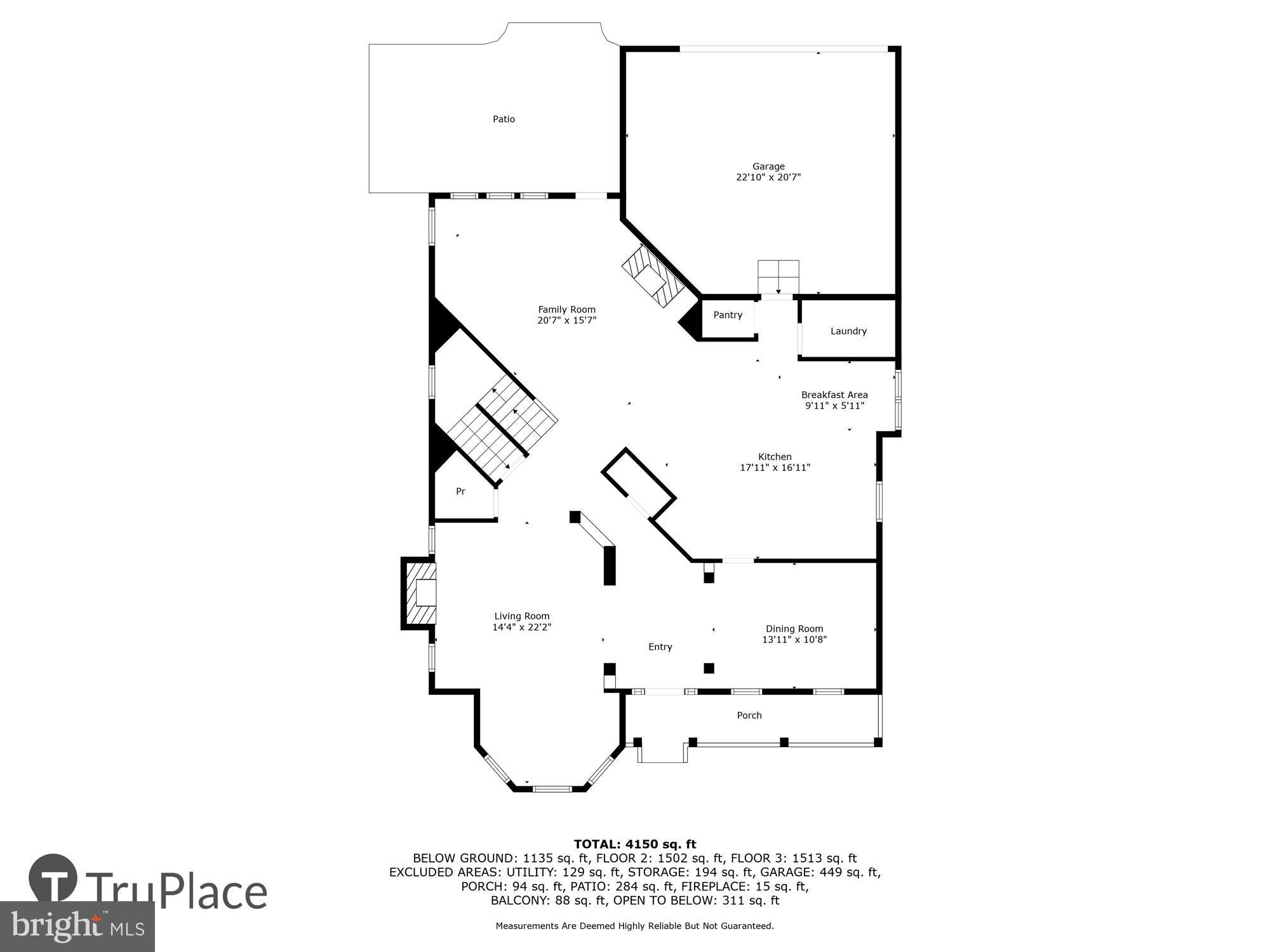 709 Pilot House Drive Annapolis, MD 21401 - Photo 22 of 34 Main Level (Labels & Measurements)