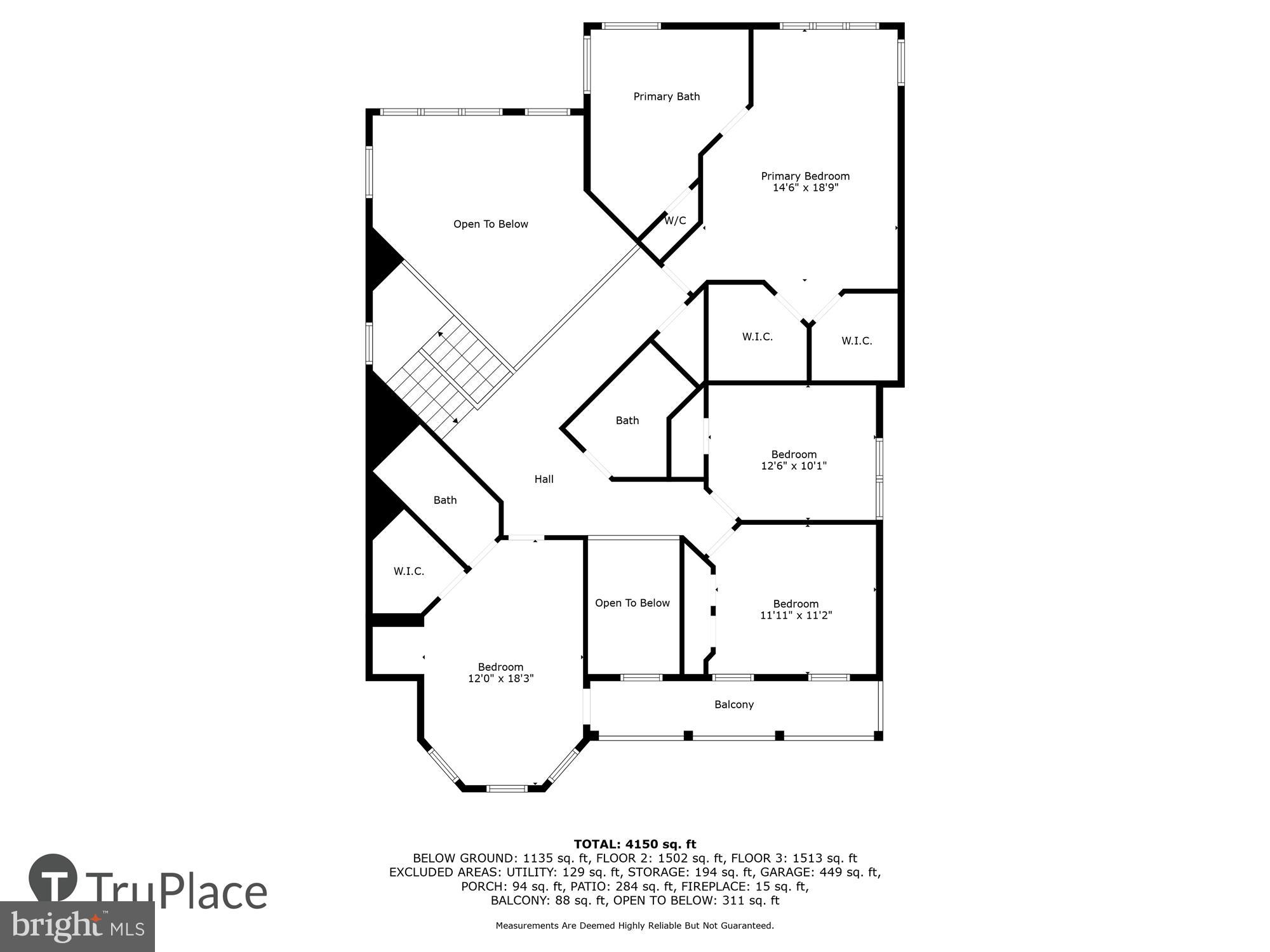 709 Pilot House Drive Annapolis, MD 21401 - Photo 23 of 34 Upper Level (Labels & Measurements)