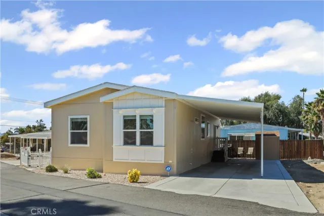 a view of a house with a patio