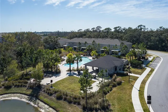 an aerial view of multiple house