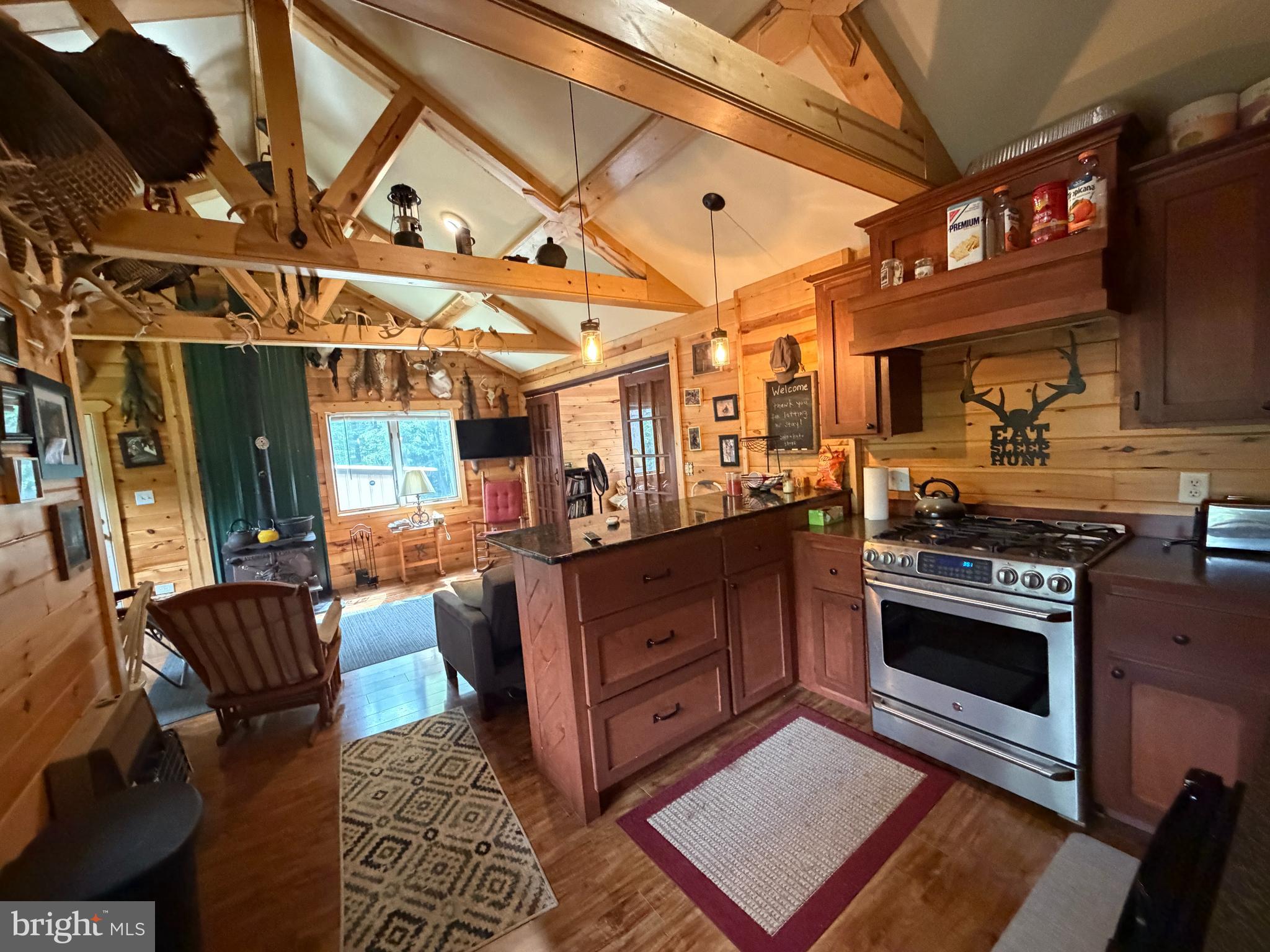 1419 Paul's Woods Road Delray, WV 26714 - Photo 14 of 105 a kitchen with stainless steel appliances granite countertop a stove a sink and a microwave