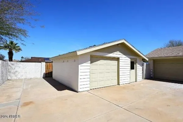 a car parked in a garage