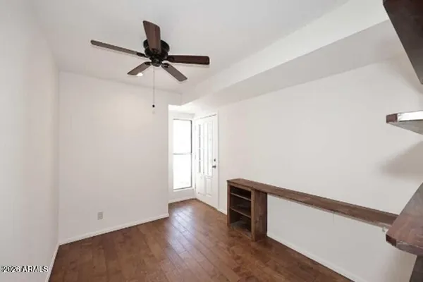 a view of a chandelier in a room
