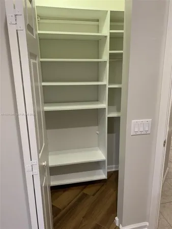 a close view of closet