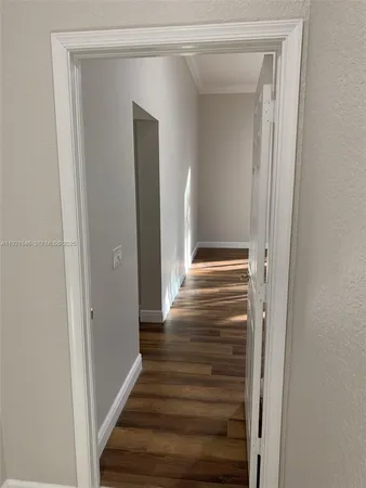 a view of backyard with green space