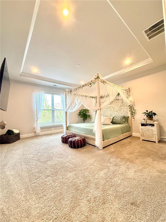 26 Riverclub Road Acworth, GA 30101 - Photo 42 of 73 a blue and white bed sitting in a room next to a window