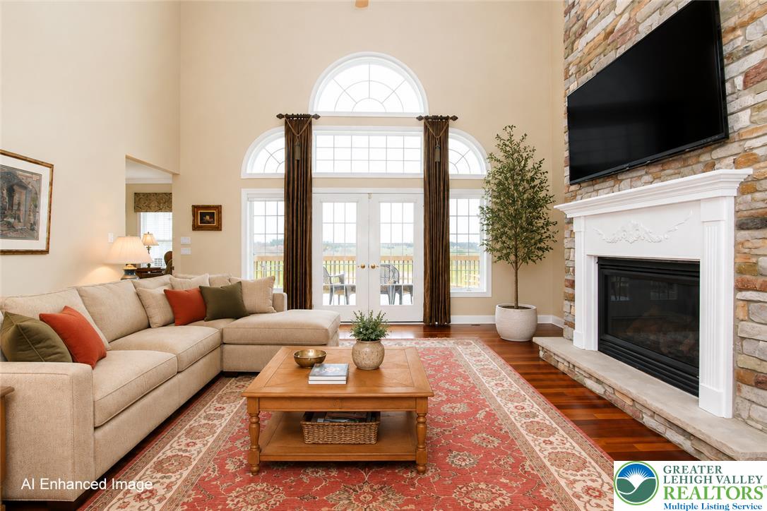 272 South Egg Road Bath, PA 18014 - Photo 8 of 34 Two story great room with deck access & fireplace