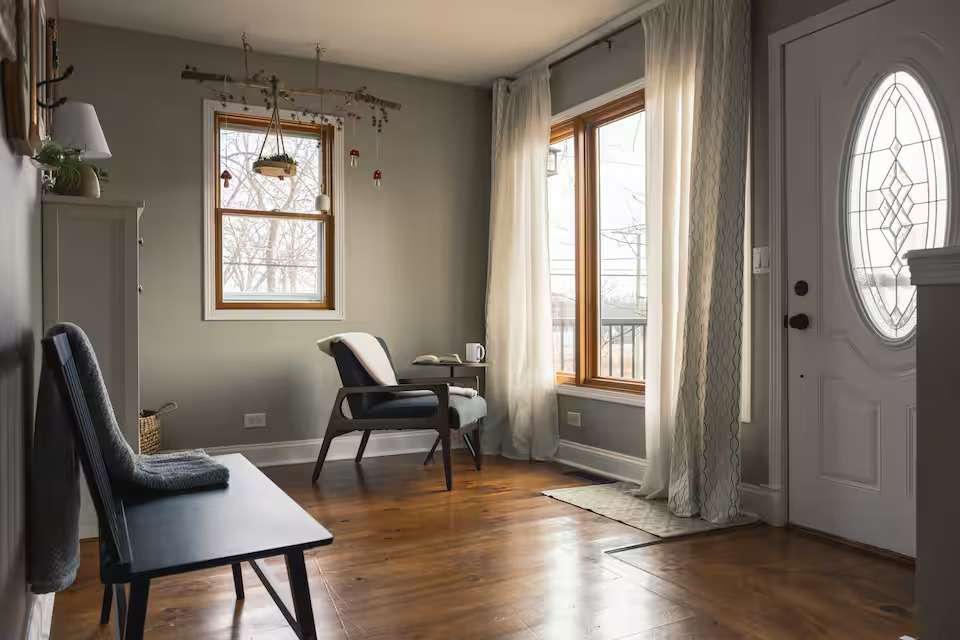 300 Division Street South Elgin, IL 60177 - Photo 2 of 23 a workspace with wooden floor and a window